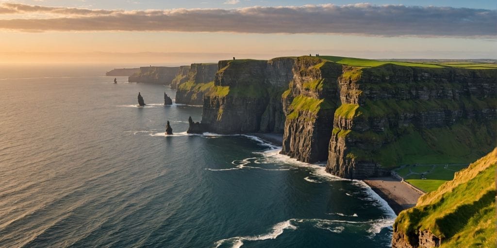 Cliffs of Moher at sunset - Best Ireland Tour Plan for a Senior