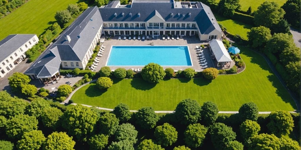 Luxurious hotel in Tralee with outdoor swimming pool.