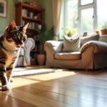 Family welcoming a new cat at home