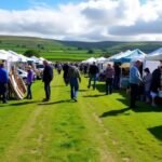 People at a car boot sale in Ireland