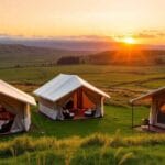 Luxurious glamping tents in lush Irish countryside - Best Places to go Glamping in Ireland