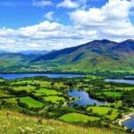 Scenic landscape of Killarney National Park in Ireland.
